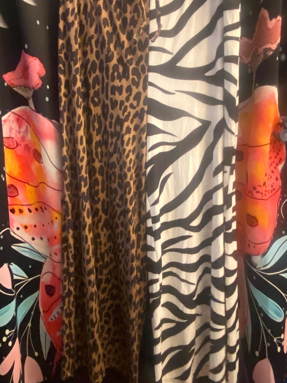 Emy Ave - Animal Style Half & Half Cropped Pants